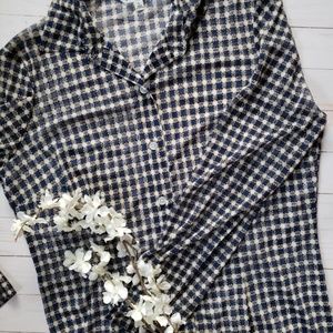 CAbi long sleeve sheer button up